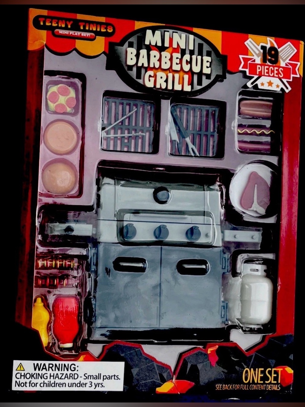 Teeny Tinies Mini Barbecue Grill Playset 19pc Dollhouse BBQ Accessories NEW